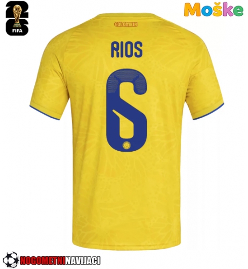 Moške Nogometnih dresov Kolumbija Richard Rios #6 Domači SP 2026 Kratki rokavi Moške Nogometnih dresov Kolumbija Richard Rios #6 Domači SP 2026 Kratki rokavi